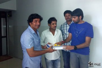 Pandaga Chesko Movie Dubbing Pooja Photos